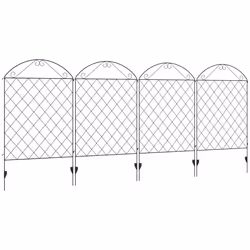 Outsunny 4PCs Decorative Garden Fencing 43in x 11.5ft Metal Border Edging - Additional view 8