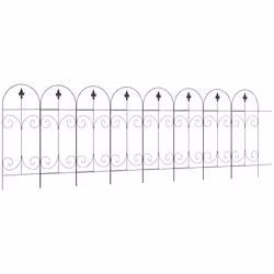 Outsunny Decorative Garden Fencing 8PCs 44in x 12.5ft Metal Border Edging - Additional view 8