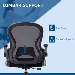 Vinsetto Draughtsman Chair Tall Office Chair w/ Adjustable Footrest Ring Black - Additional view 4