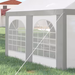 Outsunny 4 x 4m Party Tent, Marquee Gazebo with Sides, Windows and Double Doors - Additional view 7