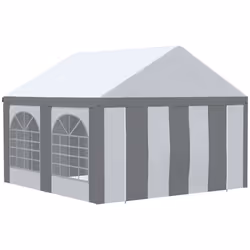 Outsunny 4 x 4m Party Tent, Marquee Gazebo with Sides, Windows and Double Doors - Additional view 8