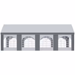 Outsunny 8 x 4m Party Tent, Marquee Gazebo with Sides, Windows and Double Doors - Additional view 6