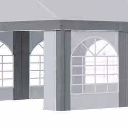 Outsunny 8 x 4m Party Tent, Marquee Gazebo with Sides, Windows and Double Doors - Additional view 7