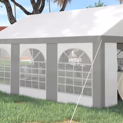 Outsunny 6 x 4m Party Tent, Marquee Gazebo with Sides, Windows and Double Doors - Additional view 7