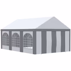 Outsunny 6 x 4m Party Tent, Marquee Gazebo with Sides, Windows and Double Doors - Additional view 8
