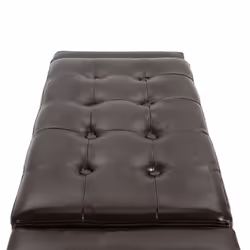 HOMCOM 40x90cm PU Leather Storage Ottoman Bench Wood Frame w/ Tufting Feet Brown - Additional view 7
