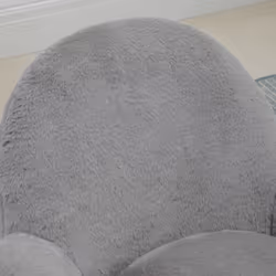 HOMCOM Fluffy Leisure Chair Office Chair with Backrest Armrest Wheels Grey - Additional view 5