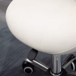 HOMCOM PU Leather Saddle Stool w/ Moulded Padded Seat Adjustable Height Cream - Additional view 6