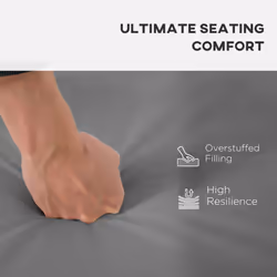 Outsunny 3PCs Rattan Garden Seat Cushions Pads for Patio Furniture Dark Grey - Additional view 4