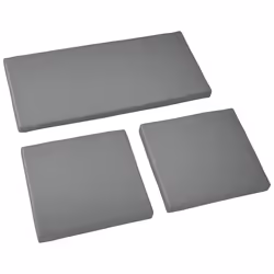 Outsunny 3PCs Rattan Garden Seat Cushions Pads for Patio Furniture Dark Grey - Additional view 8