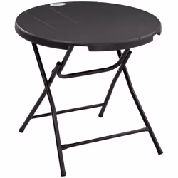 Outsunny Round Garden Dining Table for 4, Foldable Outdoor Table for Garden