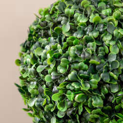 HOMCOM Set of 2 Potted Artificial Plants Boxwood Ball Trees Indoor Outdoor, 60cm - Additional view 4