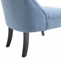 HOMCOM Fabric Single Sofa Armchair Upholstered with Pillow Wood Leg Blue - Additional view 7