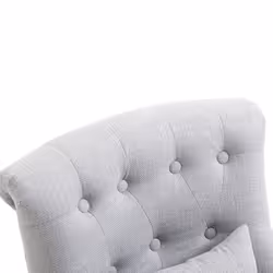 HOMCOM Fabric Single Sofa Armchair Upholstered with Pillow Wood Leg Grey - Additional view 5