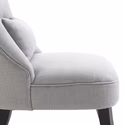 HOMCOM Fabric Single Sofa Armchair Upholstered with Pillow Wood Leg Grey - Additional view 7
