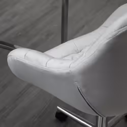 Vinsetto Velvet Home Office Chair Desk Chair Adjustable Height, Grey - Additional view 7