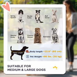 PawHut Foldable Dog Carriage w/ Universal Wheels, Shock Absorber - Grey - Additional view 7