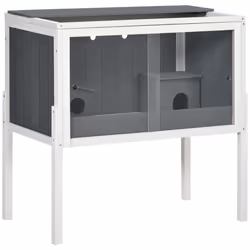 PawHut Wooden Hamster Cage for Dwarf Hamsters, Gerbils, Rutin Chicken w/ Shelf - Additional view 8