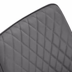 HOMCOM Set Of 2 Quilted PU Leather Dining Chairs w/ Metal Frame 4 Legs Grey - Additional view 8