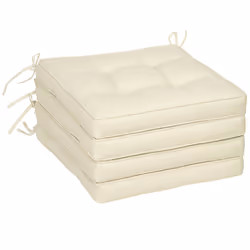 Outsunny 42 x 42cm Replacement Garden Seat Cushion Pad with Ties, Cream - Additional view 8