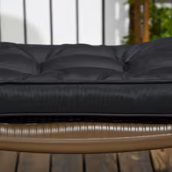 Outsunny 42 x 42cm Replacement Garden Seat Cushion Pad with Ties, Black - Additional view 7