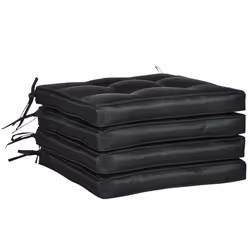 Outsunny 42 x 42cm Replacement Garden Seat Cushion Pad with Ties, Black - Additional view 8