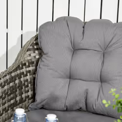 Outsunny 4 PCS Rattan Garden Furniture, Padded Cushions Conversation Sofa Set - Additional view 7