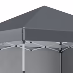 Outsunny 3x3 (M) Pop Up Gazebo Party Tent w/ 2 Sidewalls, Weight Bags Dark Grey - Additional view 5