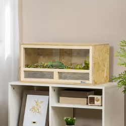 PawHut 60cm Reptile Terrarium Vivarium w/ Glass Sliding Doors, Breathable Mesh