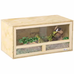 PawHut 60cm Reptile Terrarium Vivarium w/ Glass Sliding Doors, Breathable Mesh - Additional view 8
