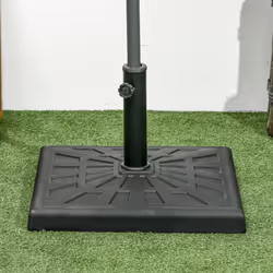 Outsunny 19kg Square Resin Garden Parasol Base for Poles 32mm, 38mm, 48mm - Additional view 6