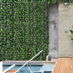Outsunny Artificial Leaf Hedge Screen Privacy Fence Panel for Garden 3Mx1M