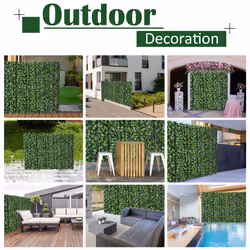 Outsunny Artificial Leaf Hedge Screen Privacy Fence Panel for Garden 3Mx1M - Additional view 6