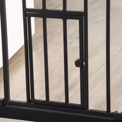 PawHut Extra Tall Dog Gate with Cat Door Auto Close for Stairs 74-101 cm Wide - Additional view 7