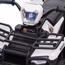 HOMCOM 12V Electric Quad Bike for Kids w/ LED Headlights, Music - White - Additional view 7