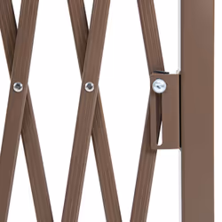 Outsunny Aluminum Alloy Movable Fence Foldable Garden Screen Panel, Dark Brown - Additional view 7
