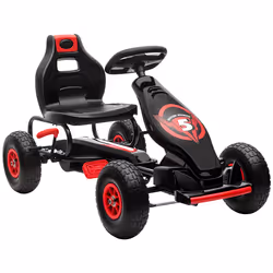 HOMCOM Children Pedal Go Kart w/ Adjustable Seat, Rubber Wheels, Brake - Red - Additional view 8