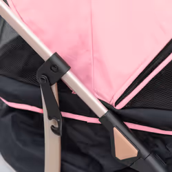 PawHut 3 In 1 Pet Stroller, Detachable Dog Cat Travel Carriage - Pink - Additional view 7