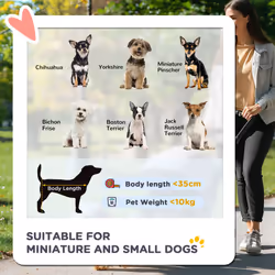 PawHut 3 In 1 Pet Stroller, Detachable Dog Cat Travel Carriage - Black
