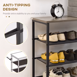 HOMCOM Shoe Rack, 8-tier Shoe Storage Shelf for 21-24 Pair Shoes for Entryway - Additional view 5