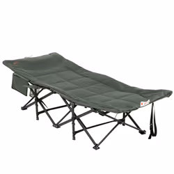 Outsunny Camping Bed w/ Carry Bag, Magazine Bag & Cup Holder, Grey - Additional view 7