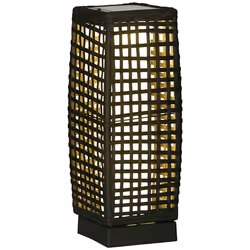 Outsunny Outdoor Rattan Solar Lantern wtih Auto On/Off Solar Powered LED Lights - Additional view 8