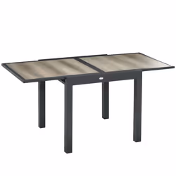 Outsunny Extendable Outdoor Dining Table Aluminium Rectangle Patio Table Beige - Additional view 8