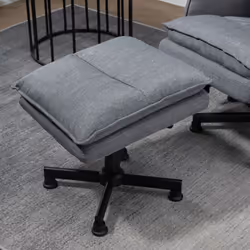 HOMCOM Swivel Recliner Chair w/Footstool Massage Points Remote Control Grey - Additional view 5
