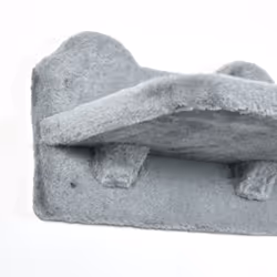 PawHut 4PCs Wall Mounted Cat Tree Cat Wall Shelves W/ Scratching Post Grey - Additional view 7