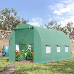 Outsunny Polytunnel Walk In Green House w/ PE Cover, 4.5 x 2 x 2m
