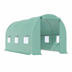 Outsunny Polytunnel Walk In Green House w/ PE Cover, 4.5 x 2 x 2m - Additional view 8