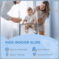 AIYAPLAY Baby Slide Freestanding Slide for Kids 1.5-3 Years Space Theme, Blue - Additional view 4