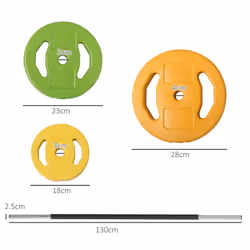 HOMCOM 20kg Weights Barbell Set with Non-slip Handle for Strength Training - Additional view 7