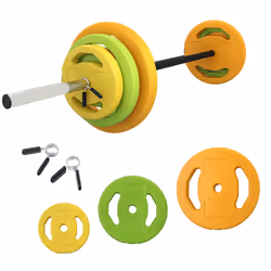 HOMCOM 20kg Weights Barbell Set with Non-slip Handle for Strength Training - Additional view 8
